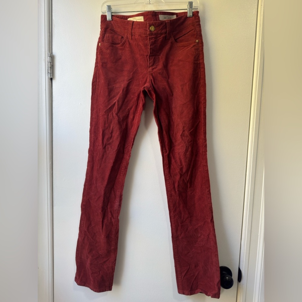 Pilcro and the Letterpress Serif Corduroy Skinny Trousers
